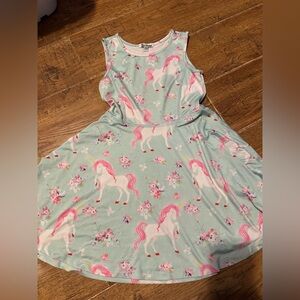 Girls unicorn dress 6/7